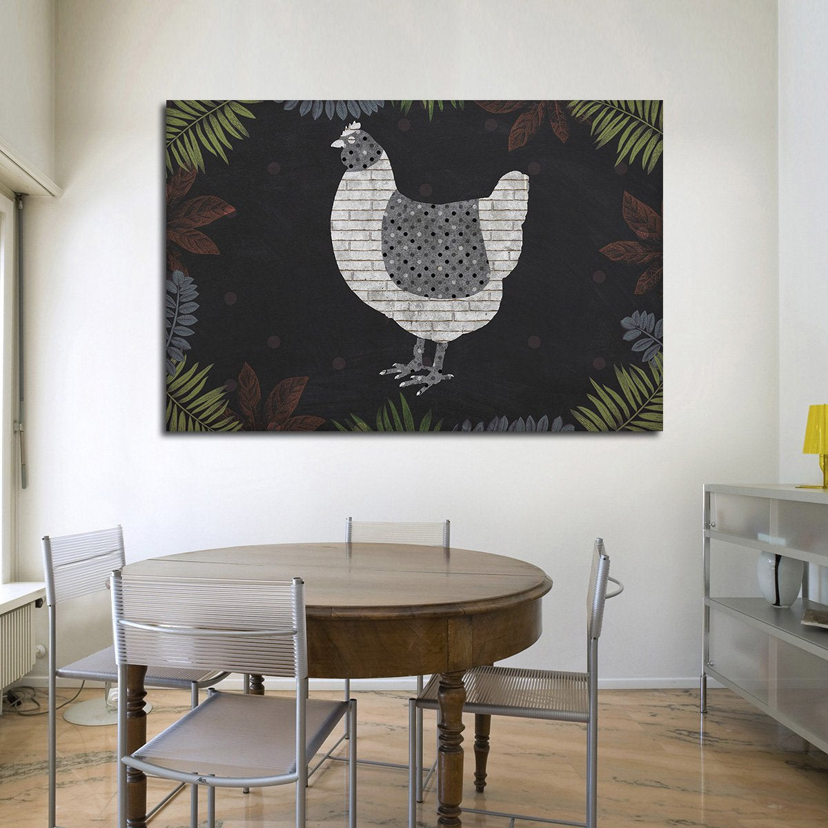 Modern Chicken Farm Multi Panel Canvas Wall Art