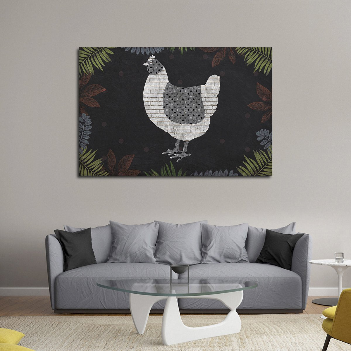 Modern Chicken Farm Multi Panel Canvas Wall Art