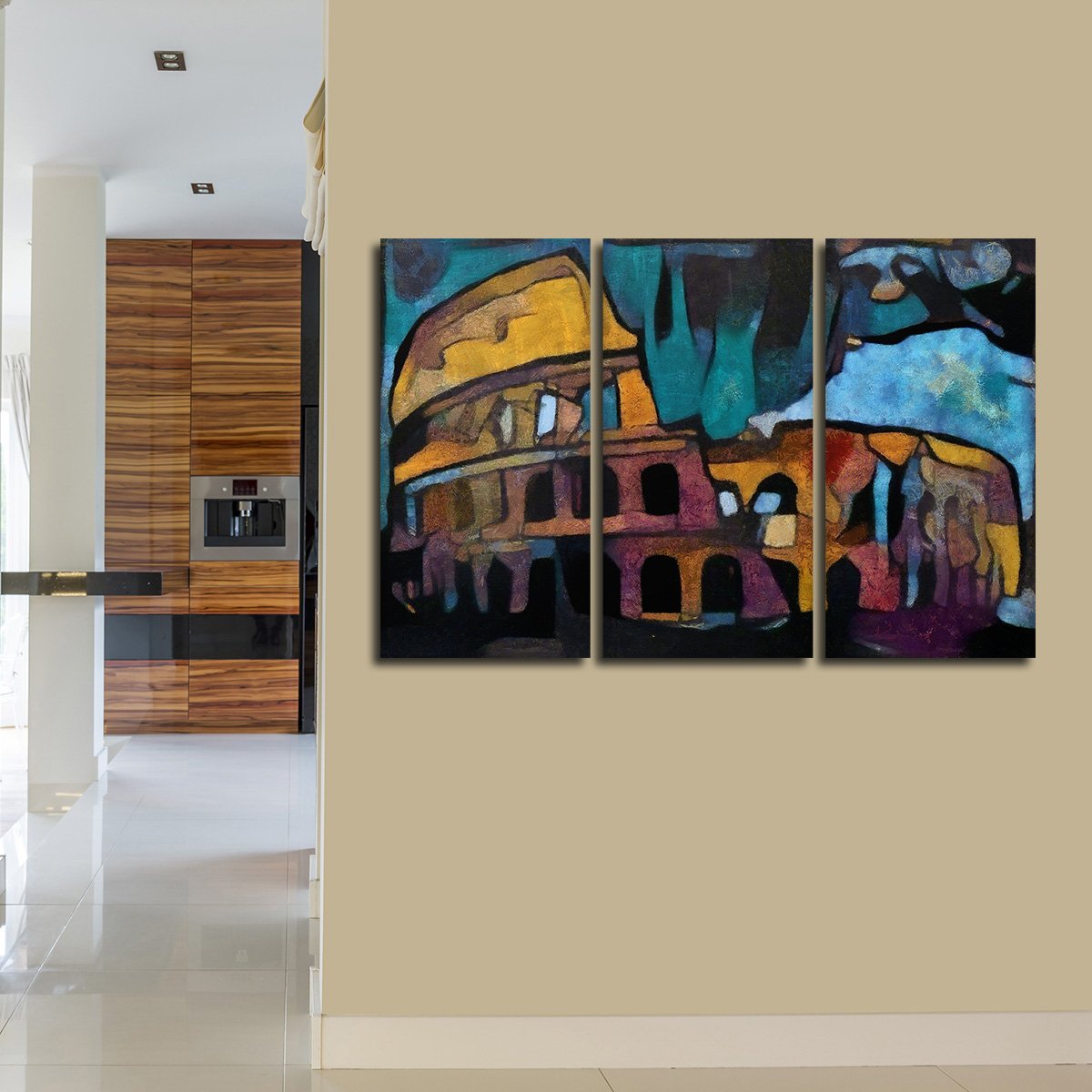 Modern Colosseum Multi Panel Canvas Wall Art