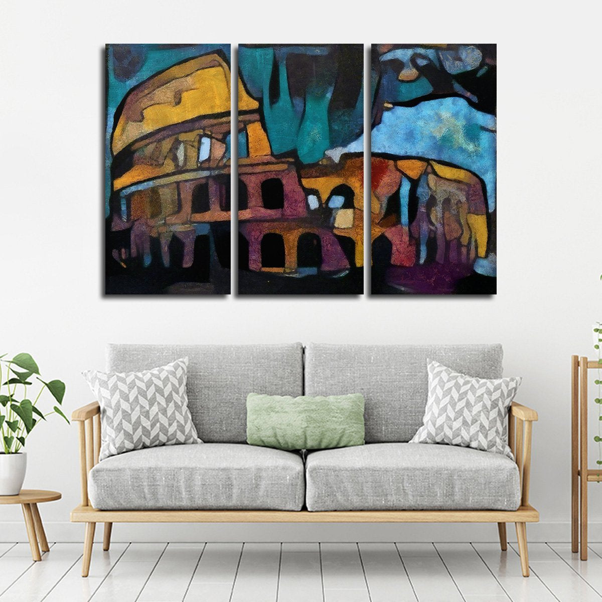 Modern Colosseum Multi Panel Canvas Wall Art