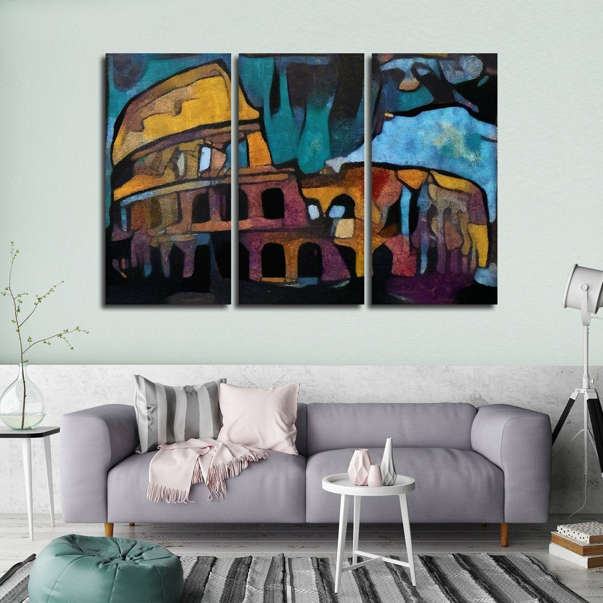 Modern Colosseum Multi Panel Canvas Wall Art