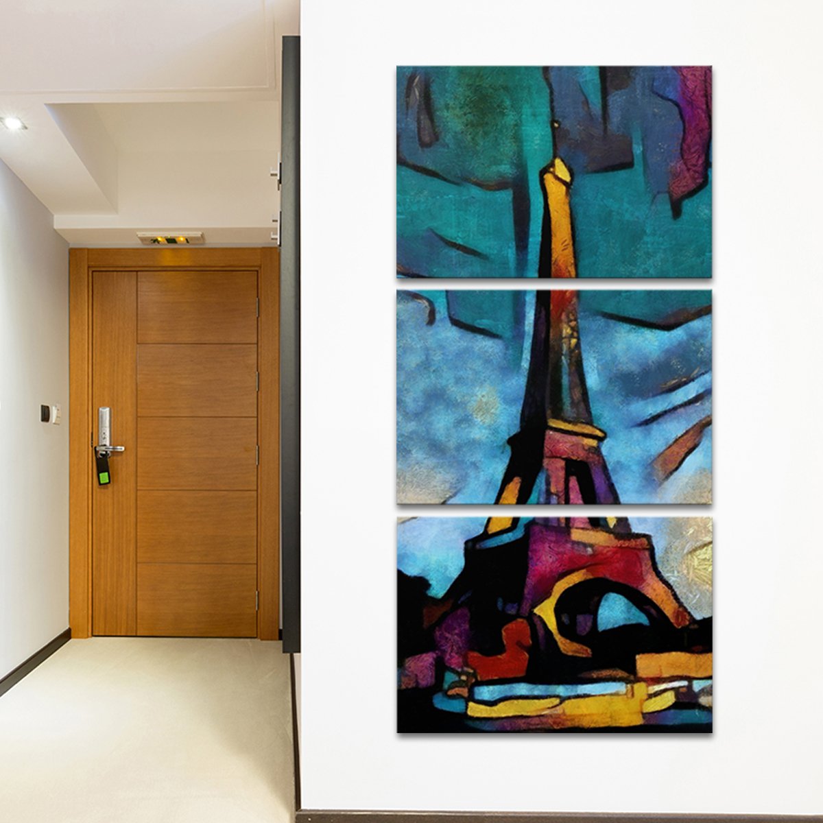 Modern Eiffel Tower Multi Panel Canvas Wall Art