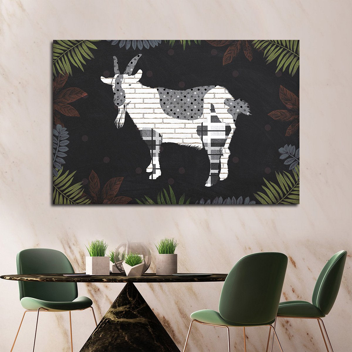 Modern Goat Farm Multi Panel Canvas Wall Art