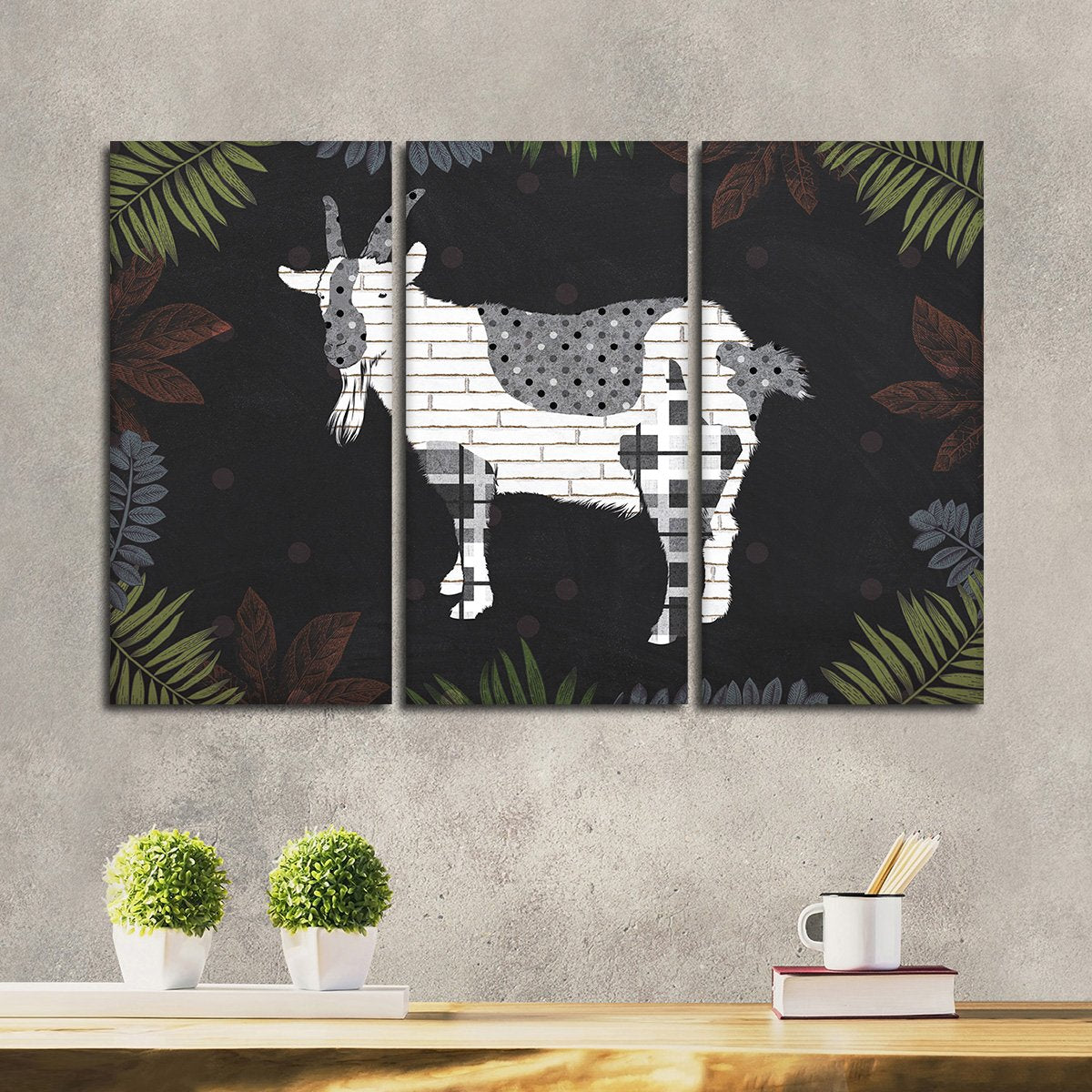 Modern Goat Farm Multi Panel Canvas Wall Art