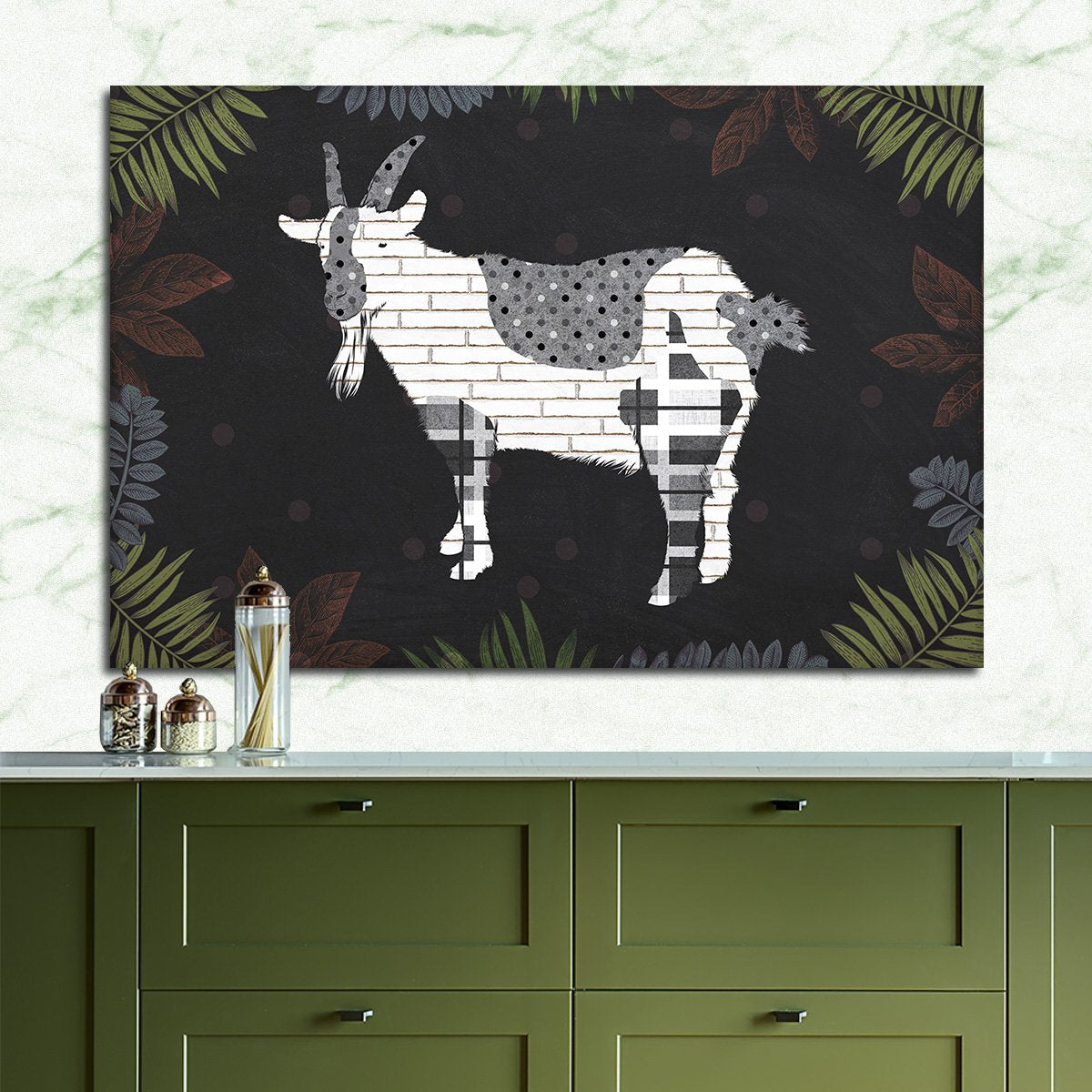 Modern Goat Farm Multi Panel Canvas Wall Art