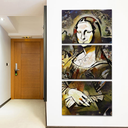 Mona Lisa Smile Multi Panel Canvas Wall Art