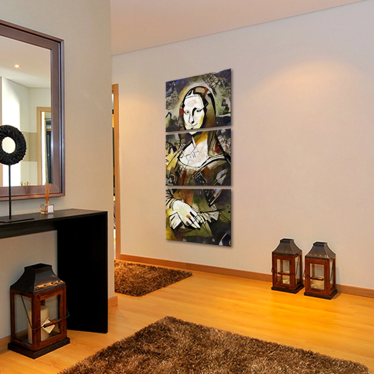 Mona Lisa Smile Multi Panel Canvas Wall Art