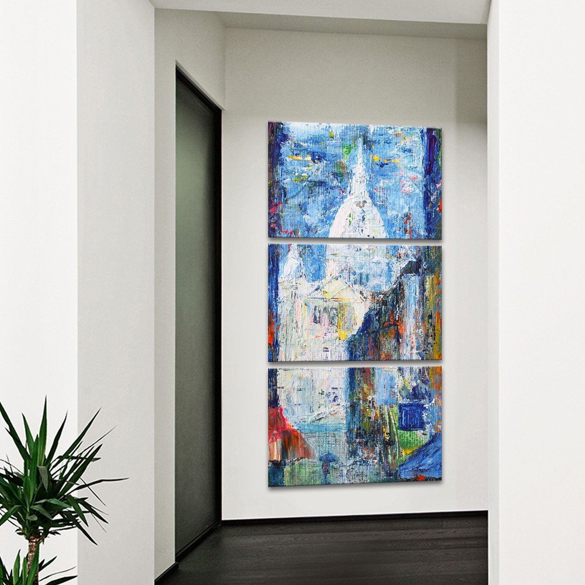 Montmartre Hill Multi Panel Canvas Wall Art