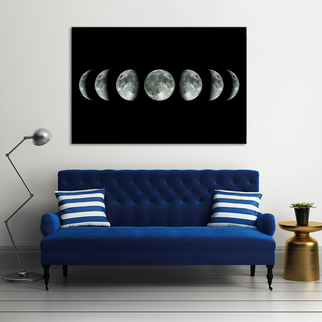 Moon Cycle Multi Panel Canvas Wall Art