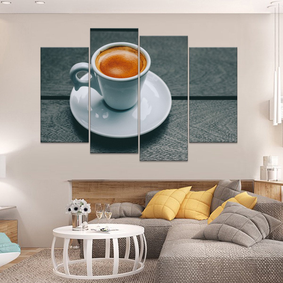 Morning Espresso Shot Multi Panel Canvas Wall Art