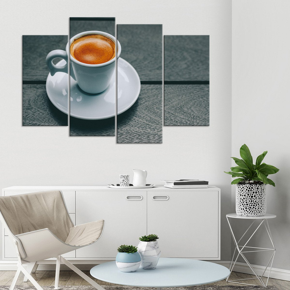 Morning Espresso Shot Multi Panel Canvas Wall Art