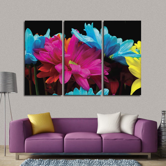 Morning Flowers Multi Panel Canvas Wall Art