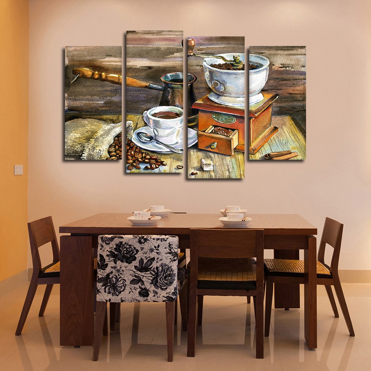 Morning Coffee Multi Panel Canvas Wall Art