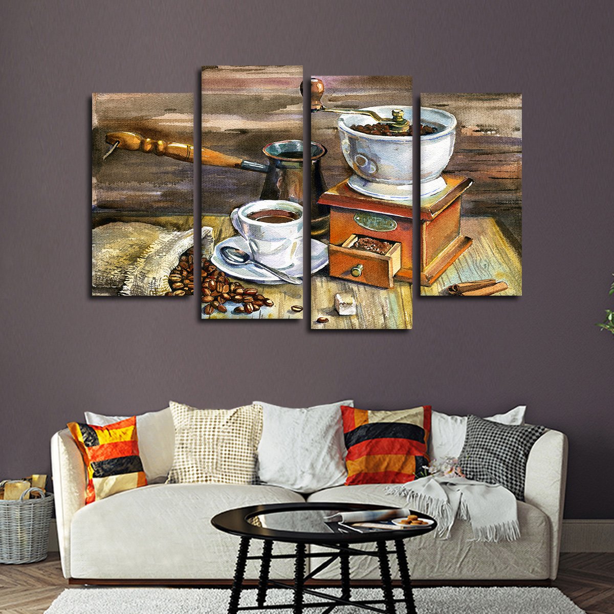 Morning Coffee Multi Panel Canvas Wall Art