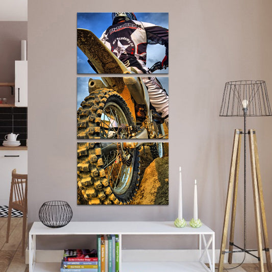 Blood Sweat And Gears Multi Panel Canvas Wall Art