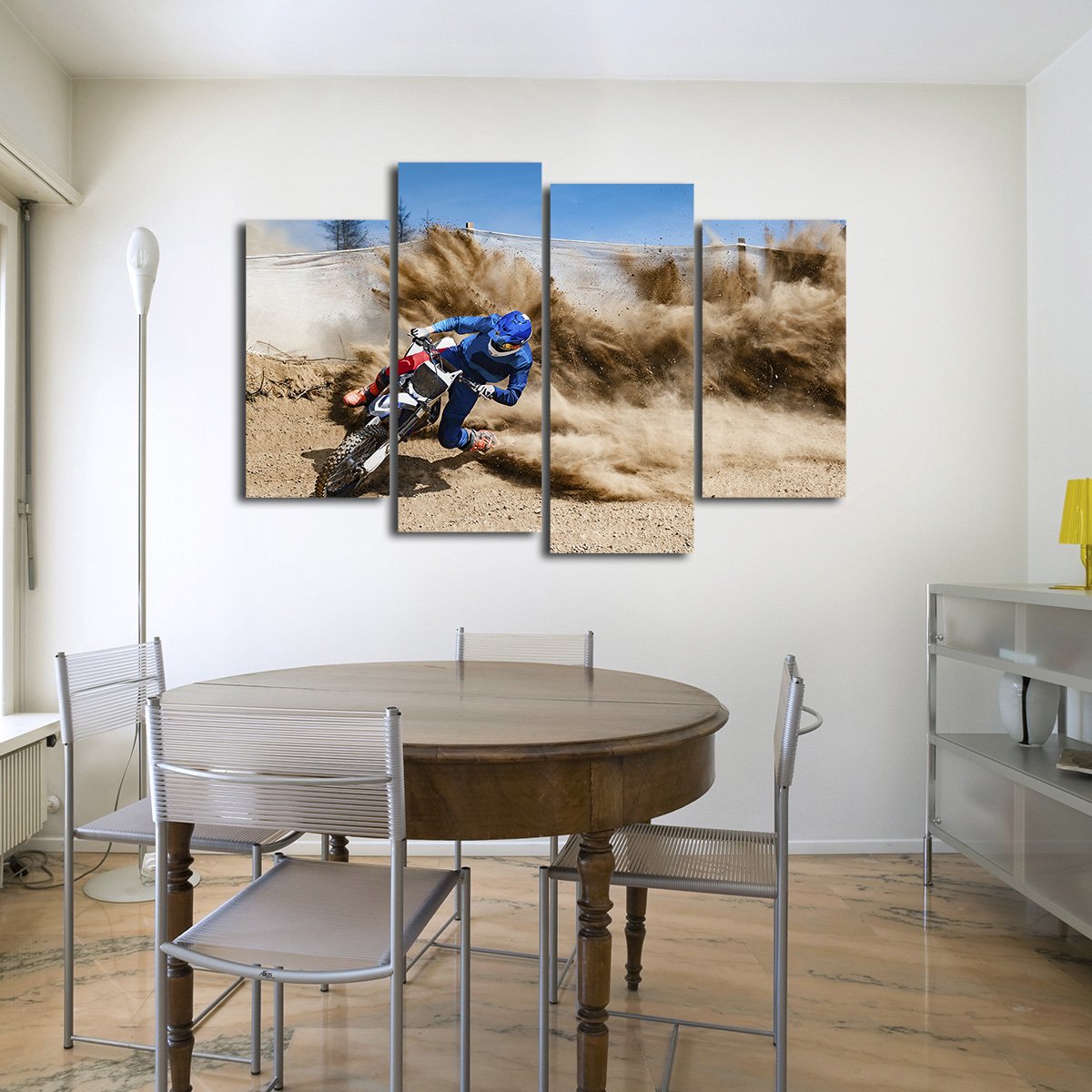 Motocross Debris Multi Panel Canvas Wall Art