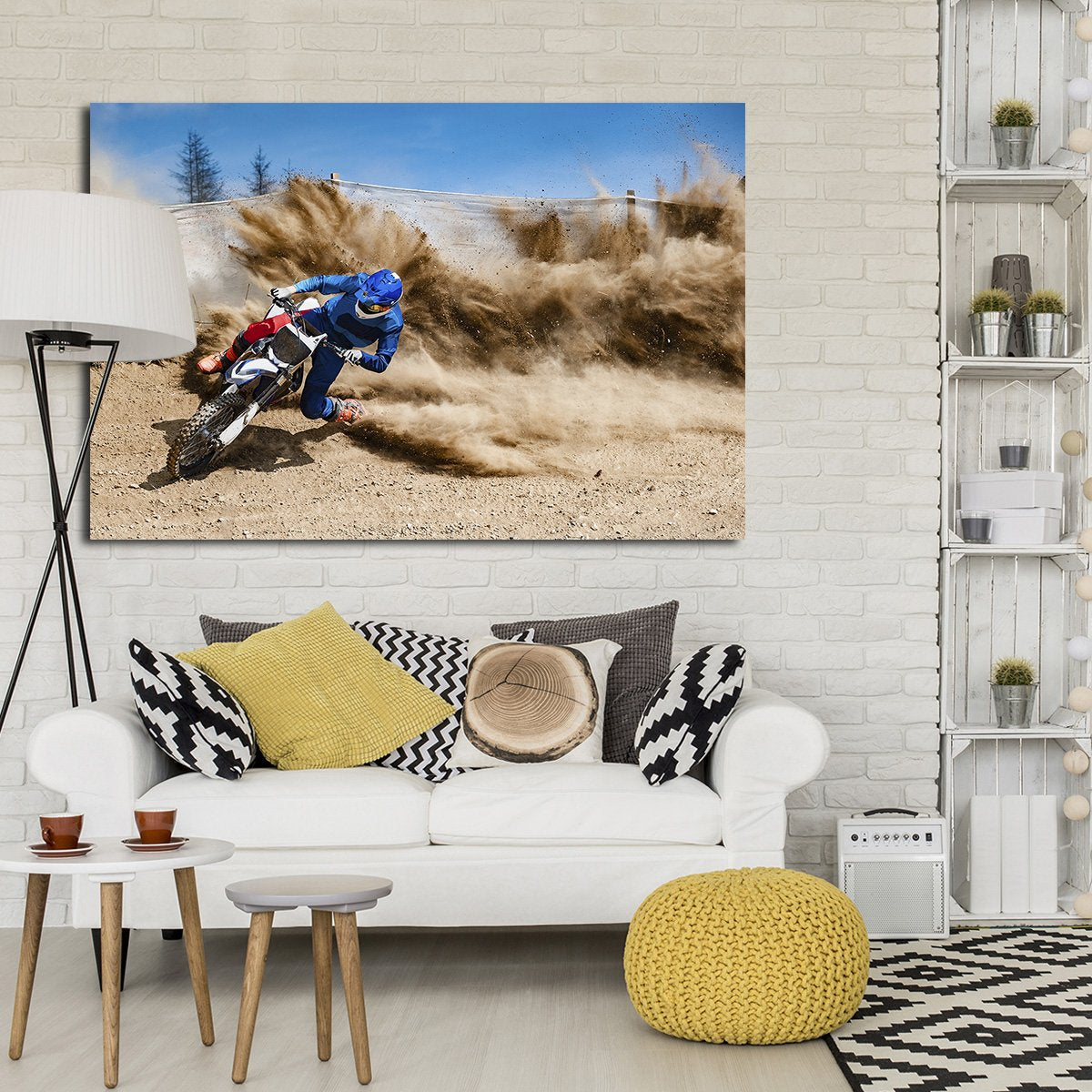 Motocross Debris Multi Panel Canvas Wall Art