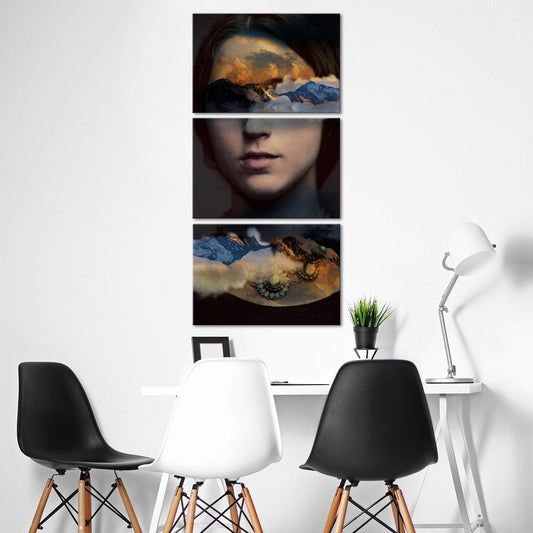 Mountain Range Within Multi Panel Canvas Wall Art