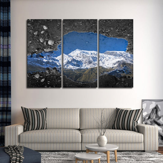 Mountain Reflection Pop Multi Panel Canvas Wall Art
