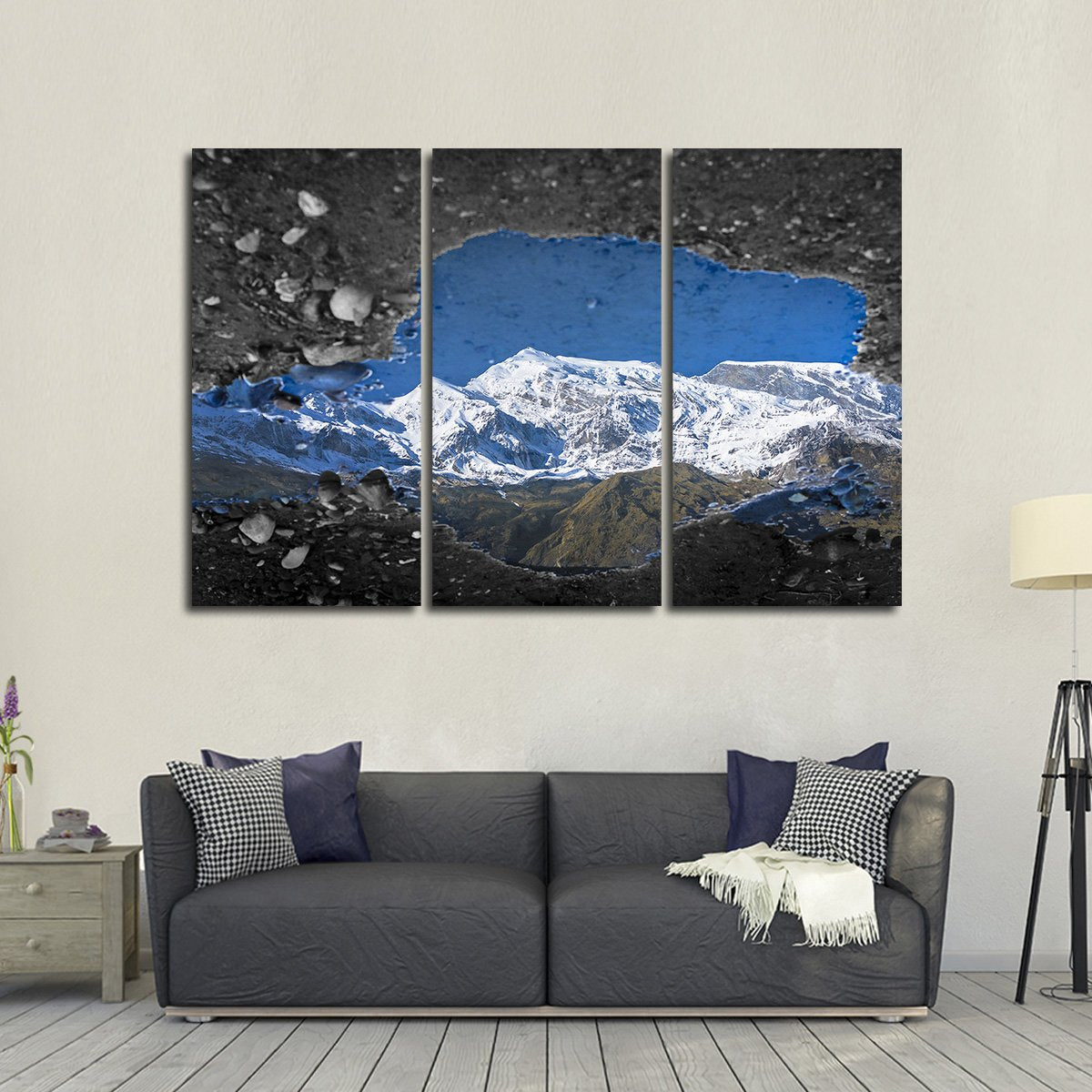 Mountain Reflection Pop Multi Panel Canvas Wall Art