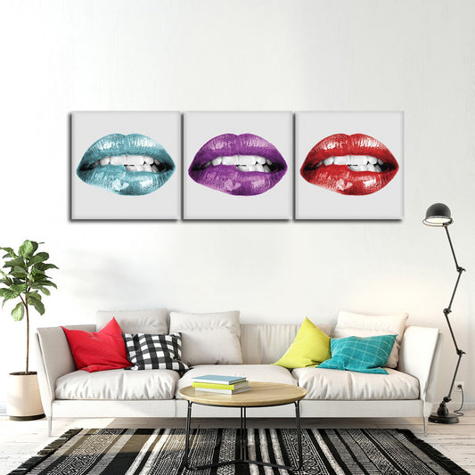 Lip Pop Combo Canvas Set Wall Art