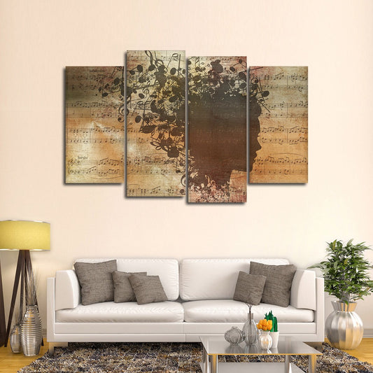 Music In My Head Multi Panel Canvas Wall Art