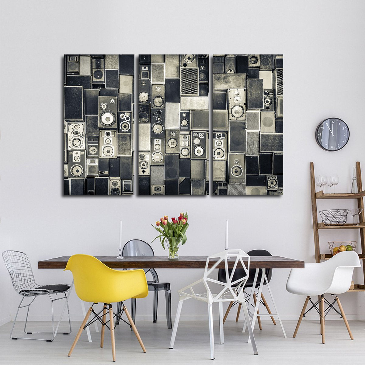 Music Speakers Multi Panel Canvas Wall Art