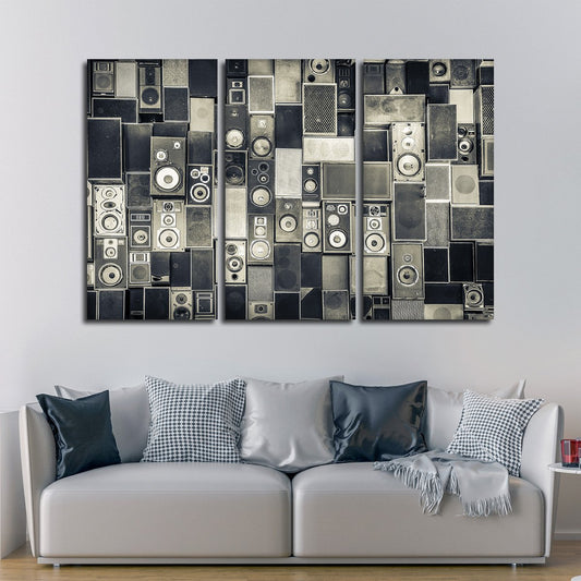 Music Speakers Multi Panel Canvas Wall Art