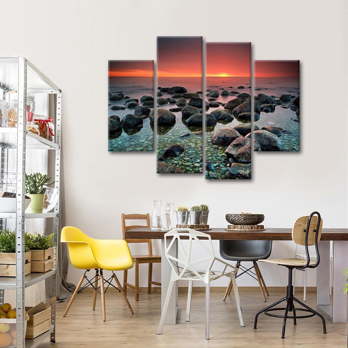 Mysterious Sunset Multi Panel Canvas Wall Art