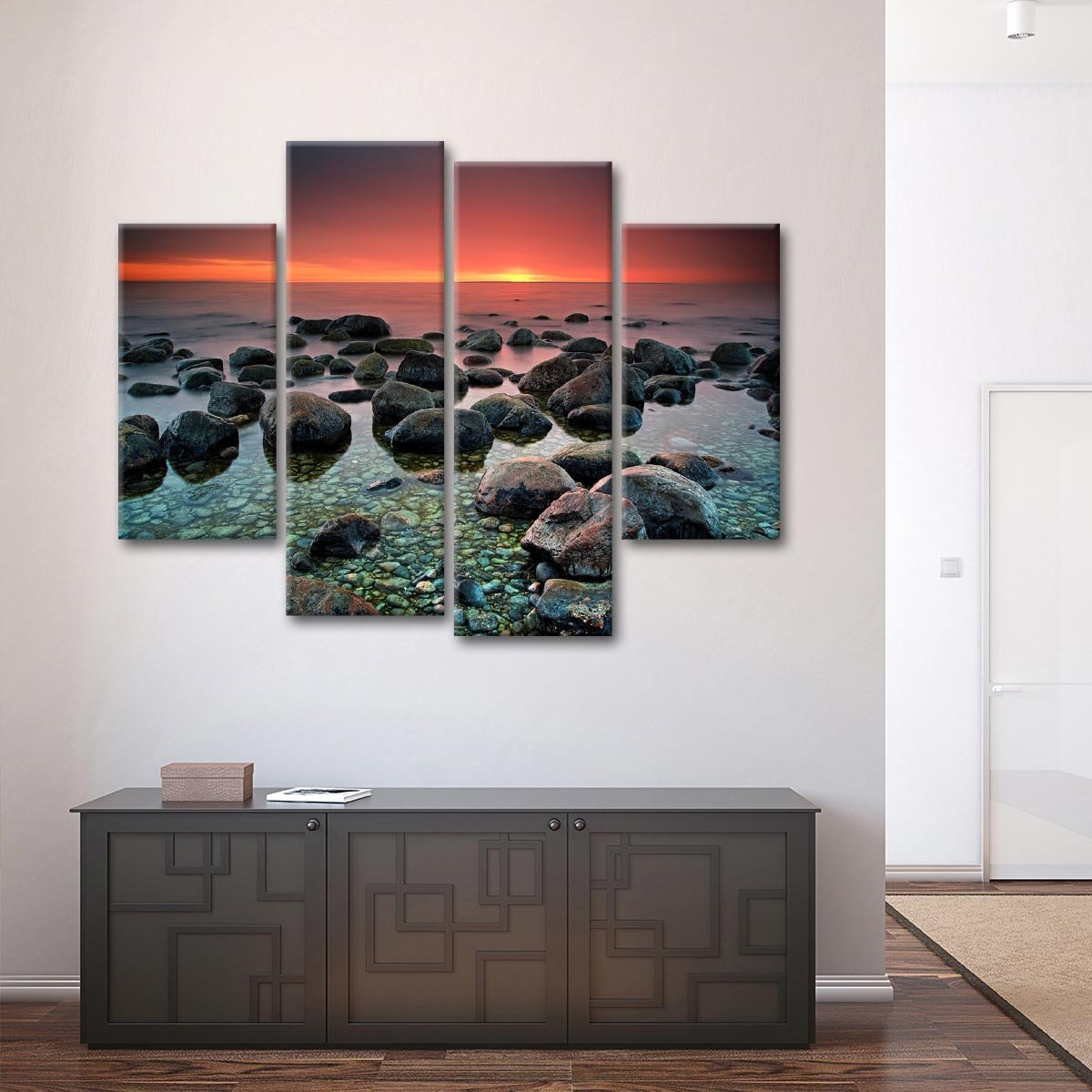 Mysterious Sunset Multi Panel Canvas Wall Art
