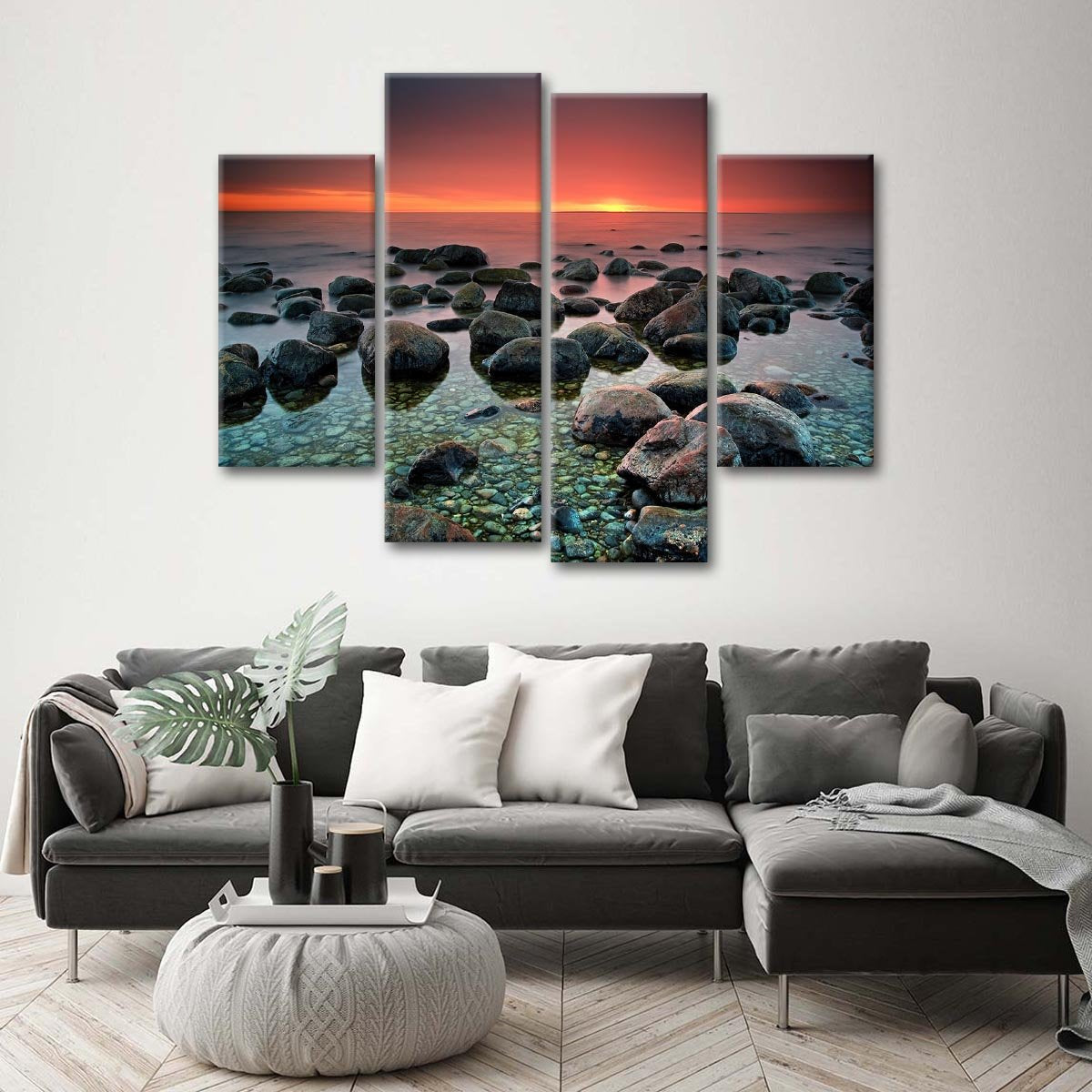 Mysterious Sunset Multi Panel Canvas Wall Art