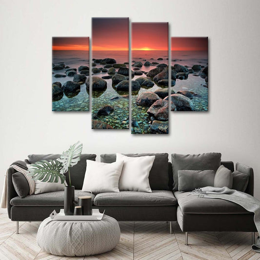 Mysterious Sunset Multi Panel Canvas Wall Art