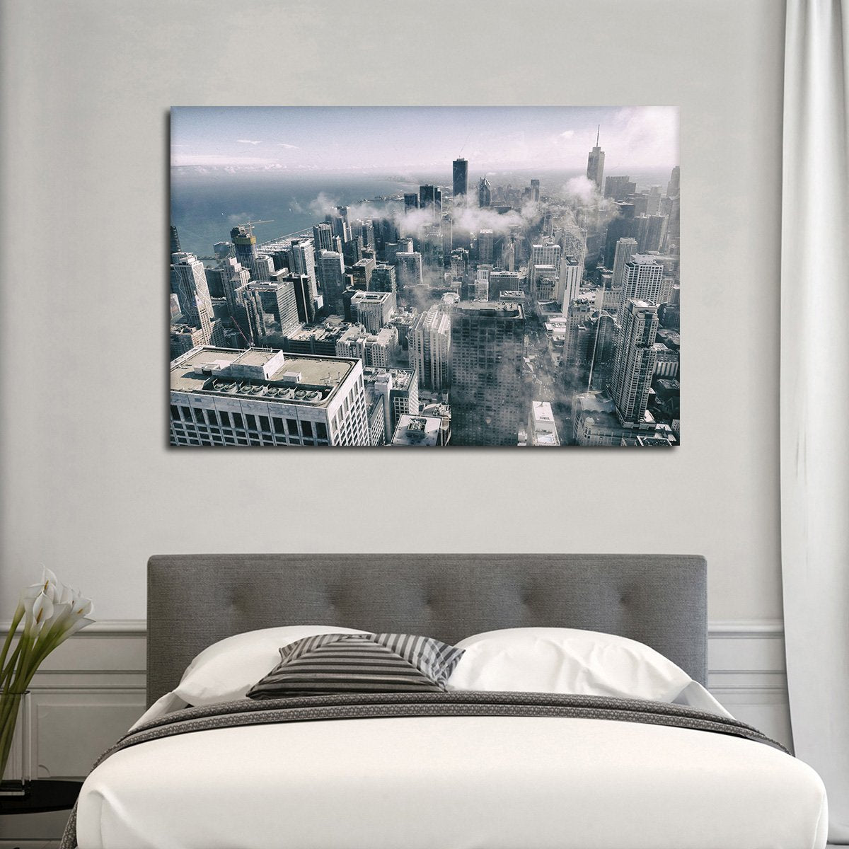 NYC Above The Clouds Multi Panel Canvas Wall Art