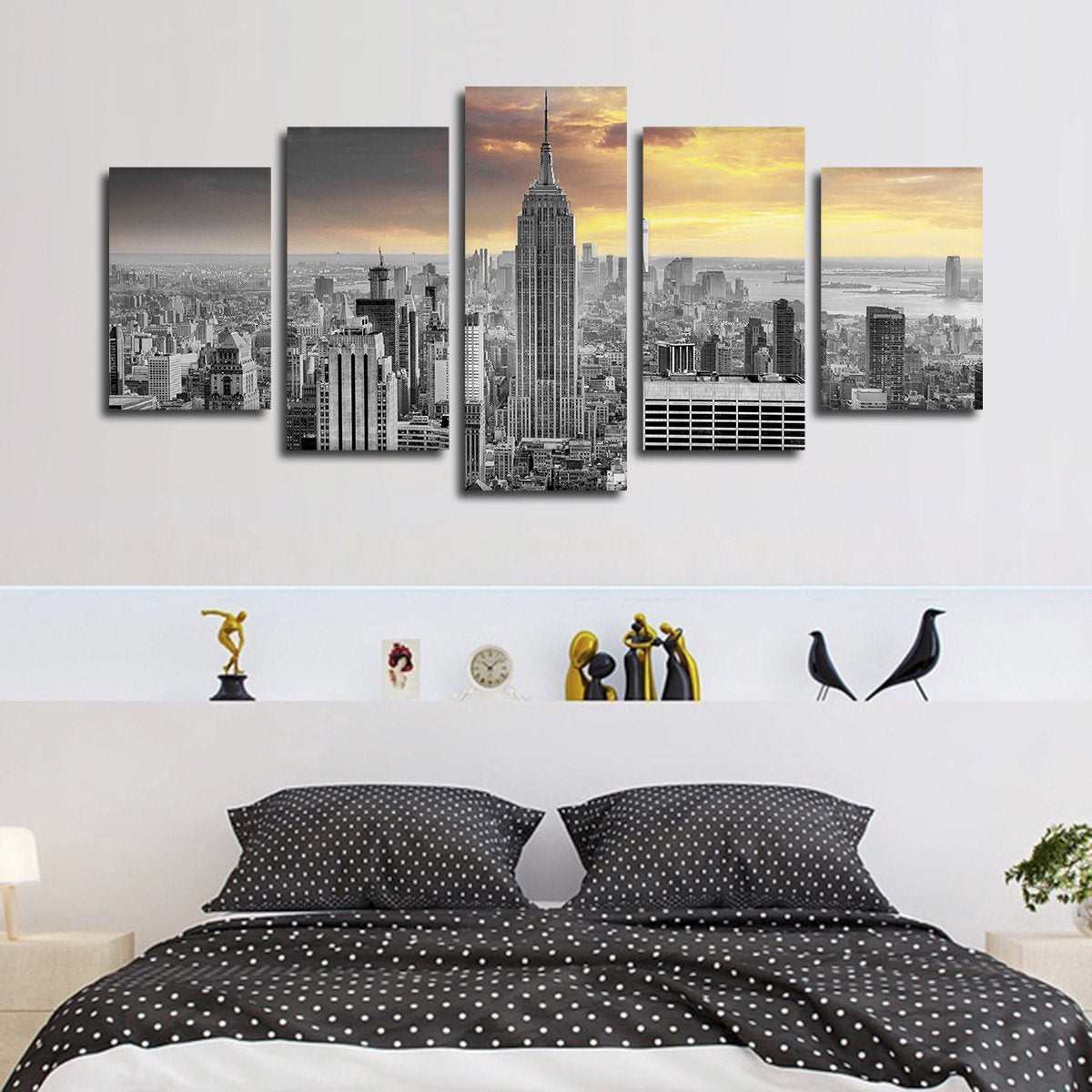 NYC At Sunset Pop Multi Panel Canvas Wall Art