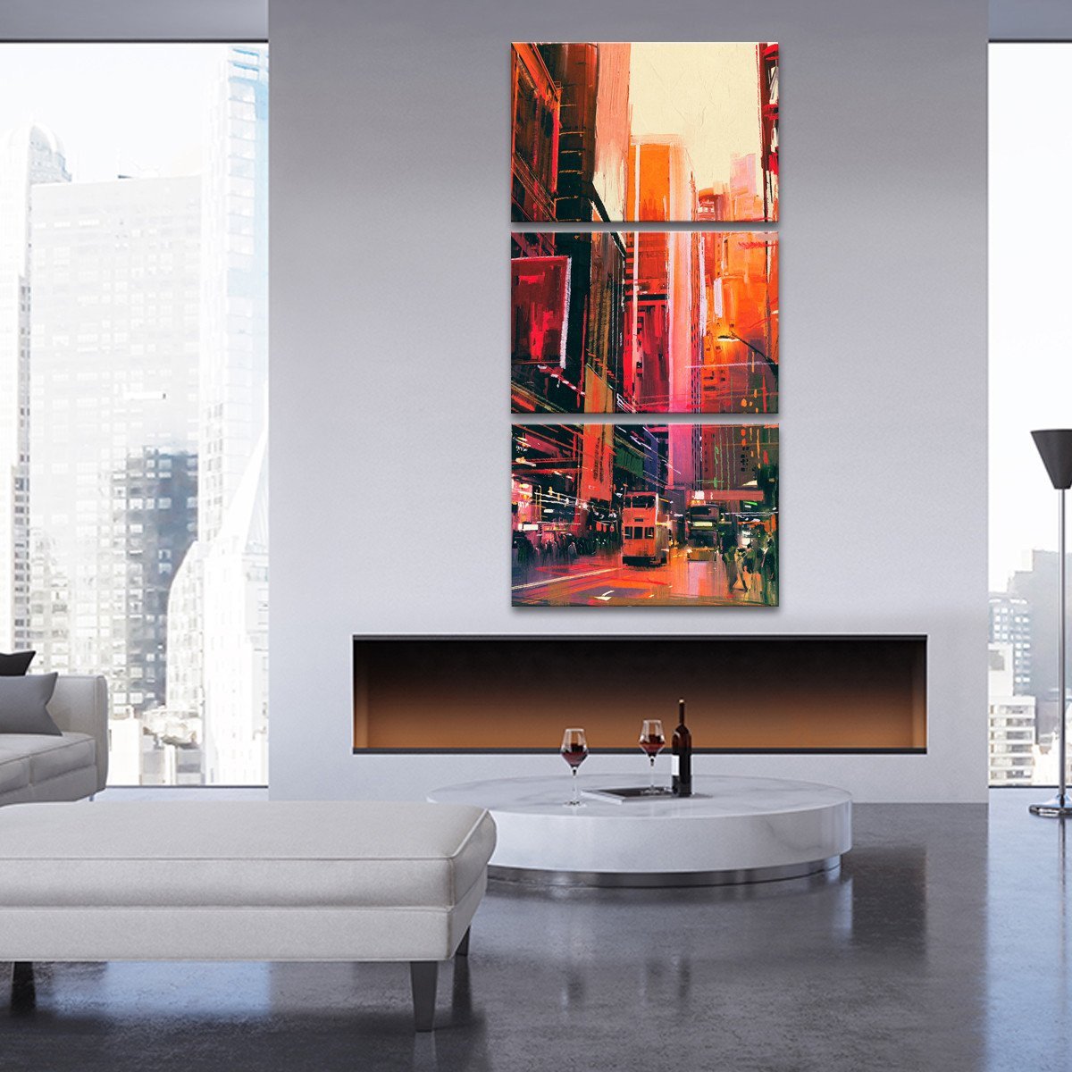 NYC Streets Multi Panel Canvas Wall Art