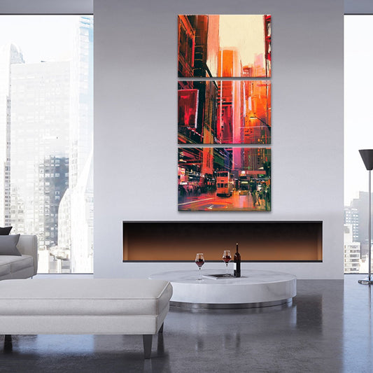 NYC Streets Multi Panel Canvas Wall Art