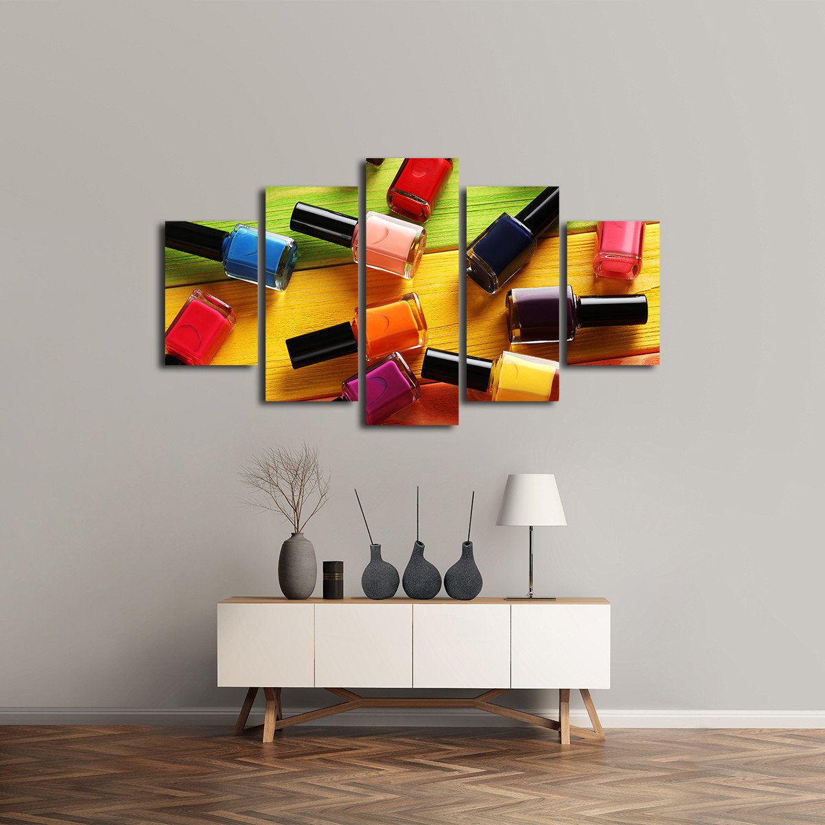 Nail Polish Multi Panel Canvas Wall Art
