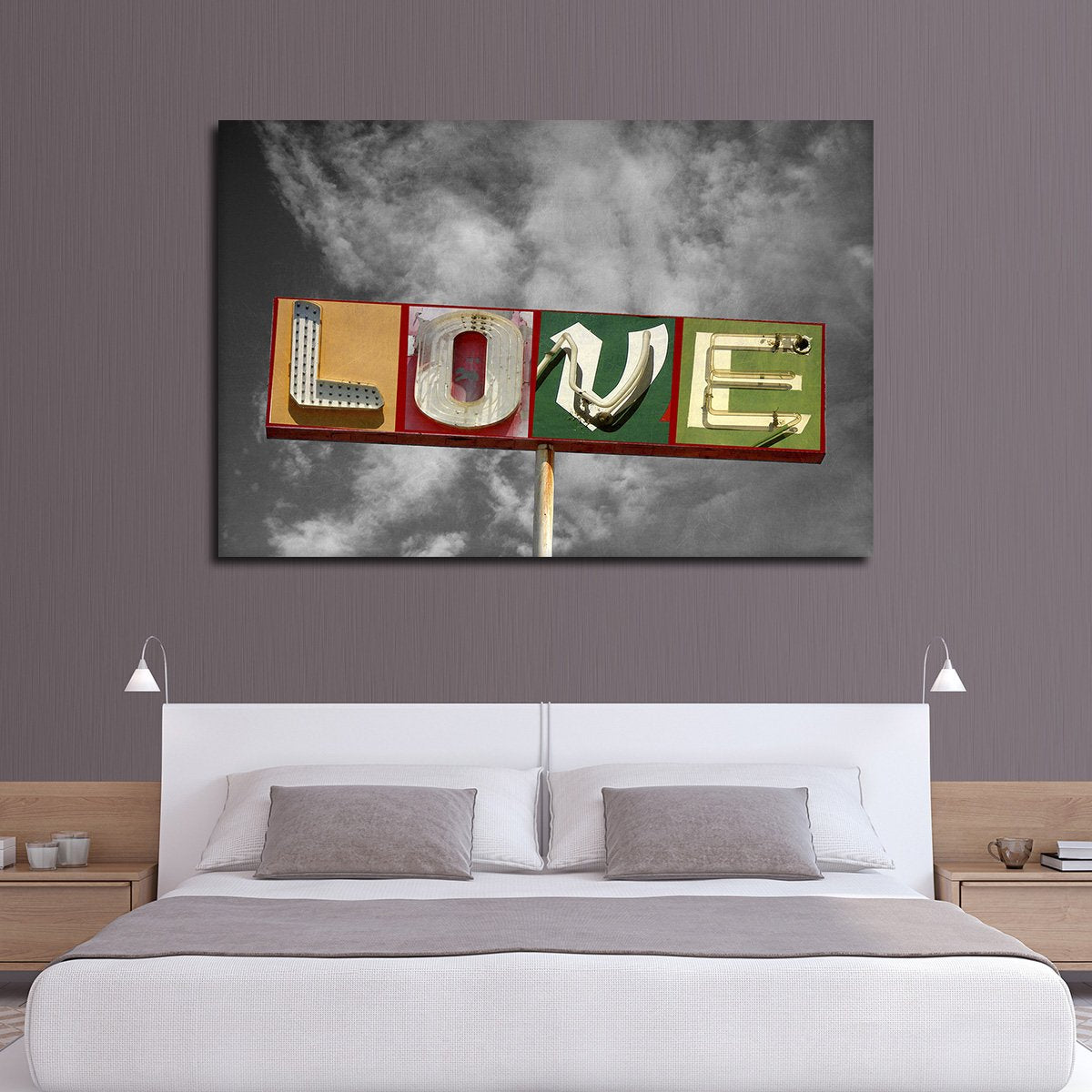 Neon Love Pop Multi Panel Canvas Wall Art