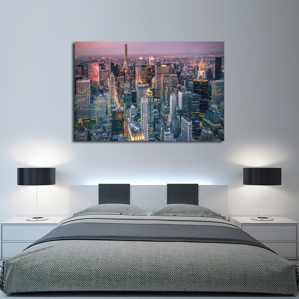 New York Skyline Multi Panel Canvas Wall Art