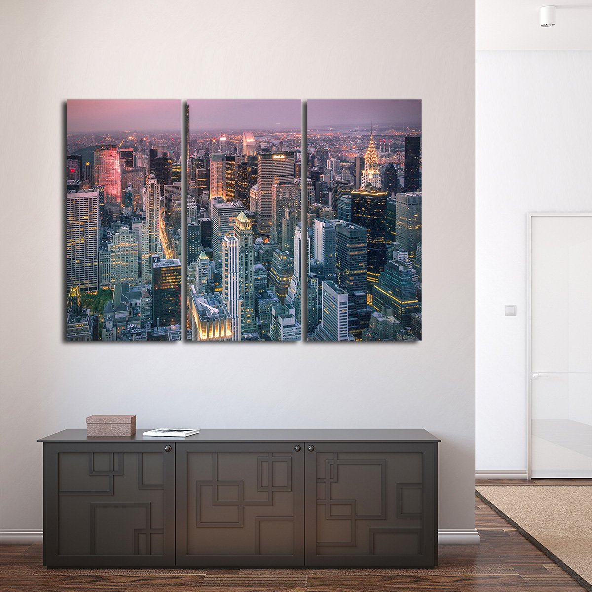 New York Skyline Multi Panel Canvas Wall Art