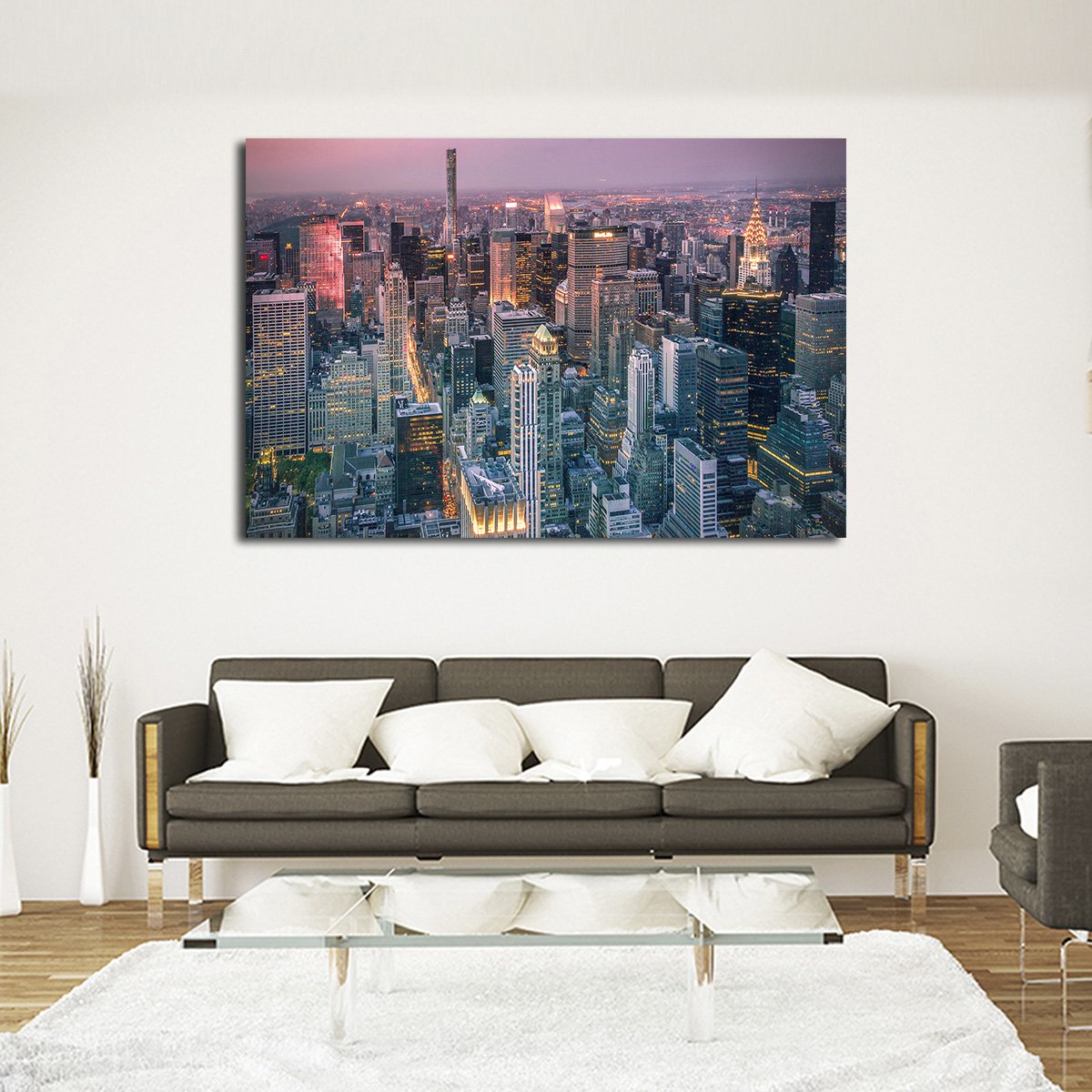 New York Skyline Multi Panel Canvas Wall Art