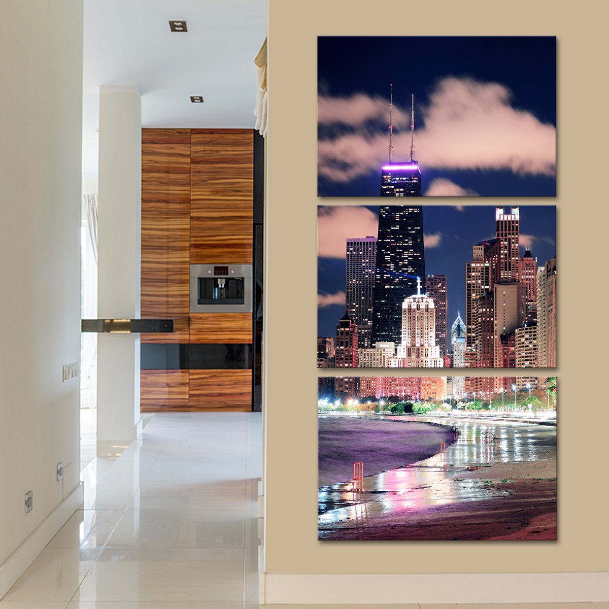 North Avenue Beach Multi Panel Canvas Wall Art