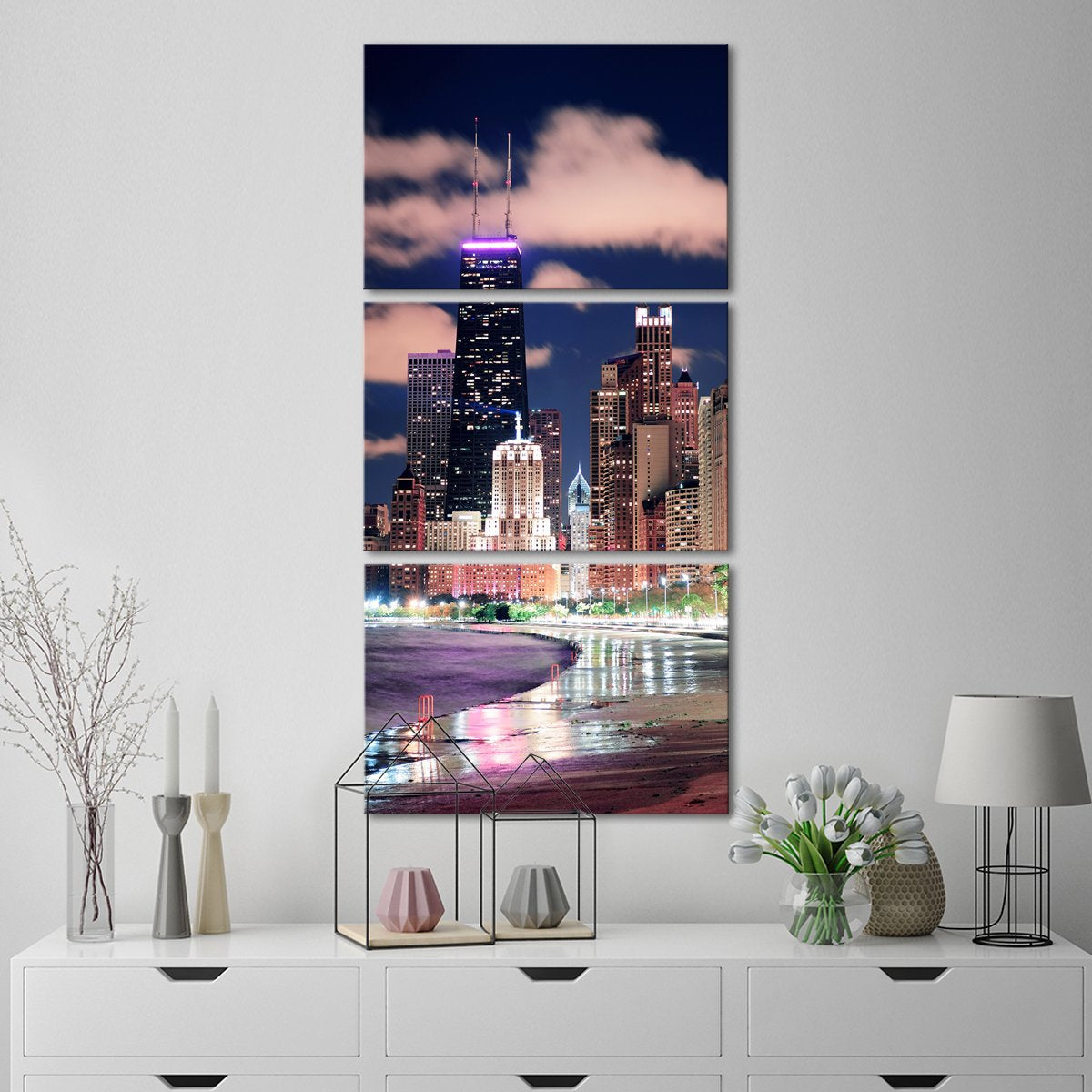 North Avenue Beach Multi Panel Canvas Wall Art