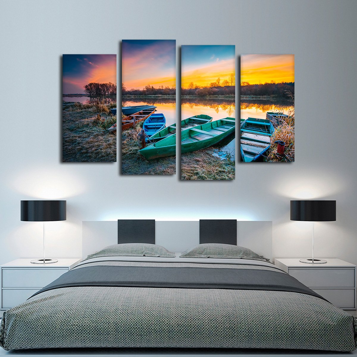 Nostalgic Vacation Multi Panel Canvas Wall Art