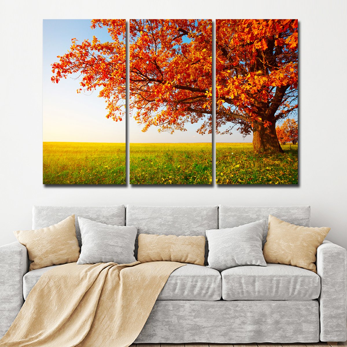 Oak Tree Multi Panel Canvas Wall Art