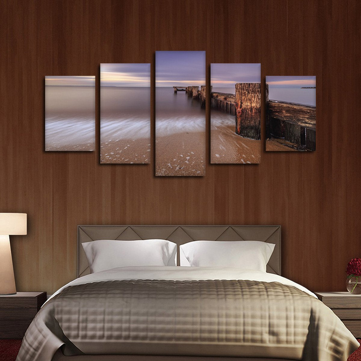 Ocean Pier Multi Panel Canvas Wall Art