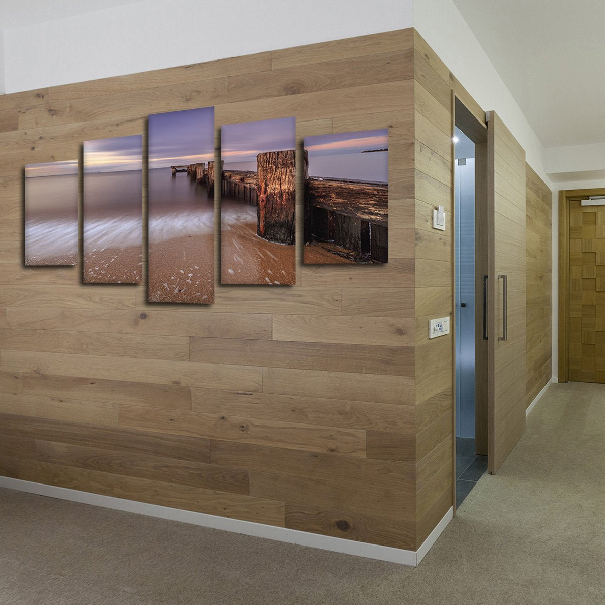 Ocean Pier Multi Panel Canvas Wall Art
