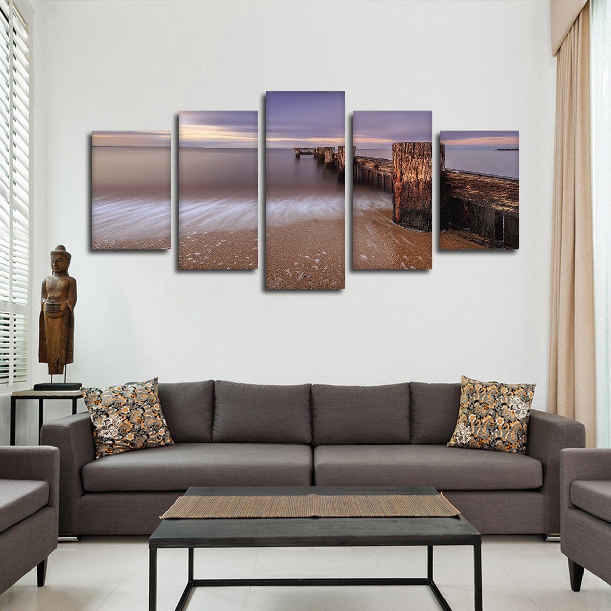 Ocean Pier Multi Panel Canvas Wall Art