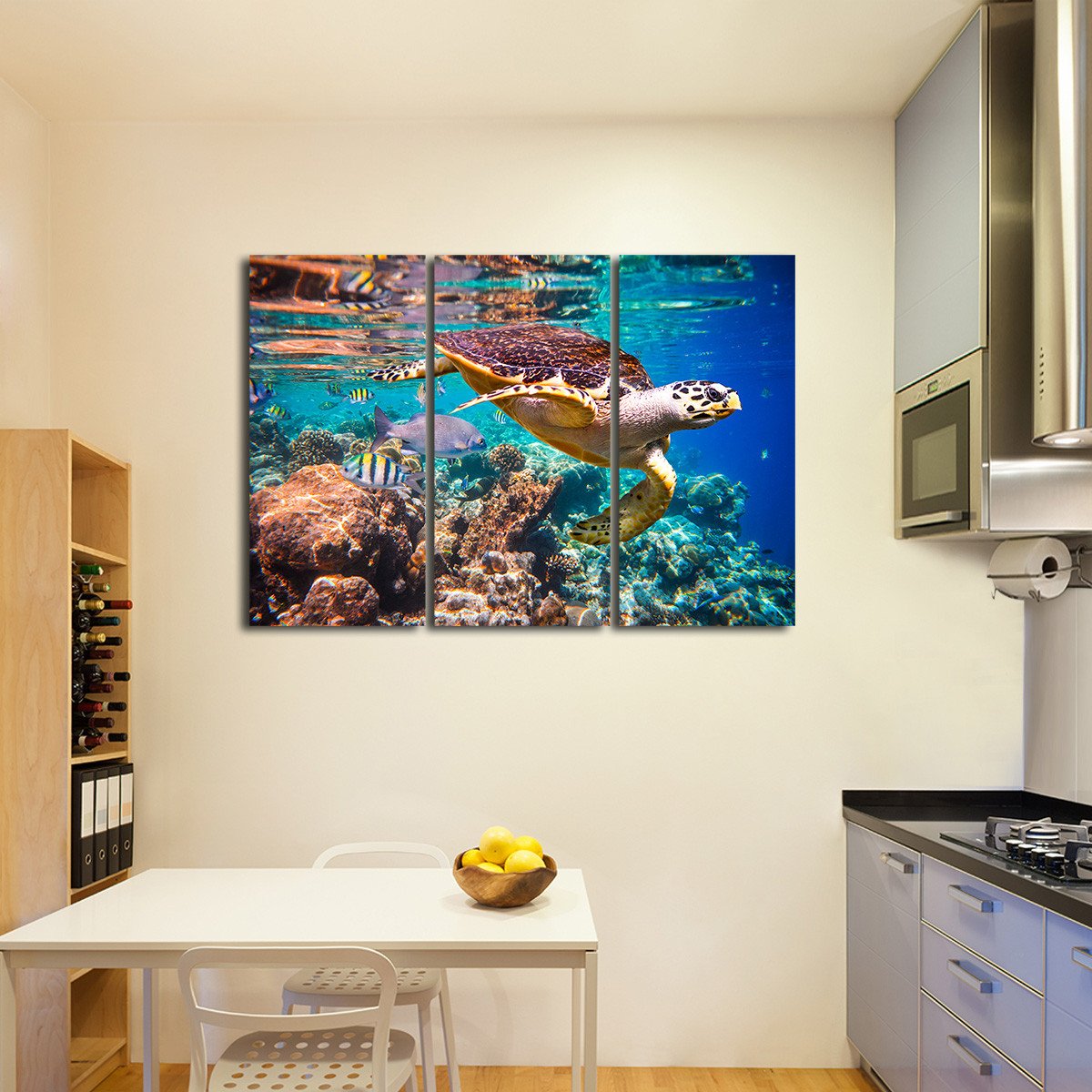 Ocean Turtle Multi Panel Canvas Wall Art