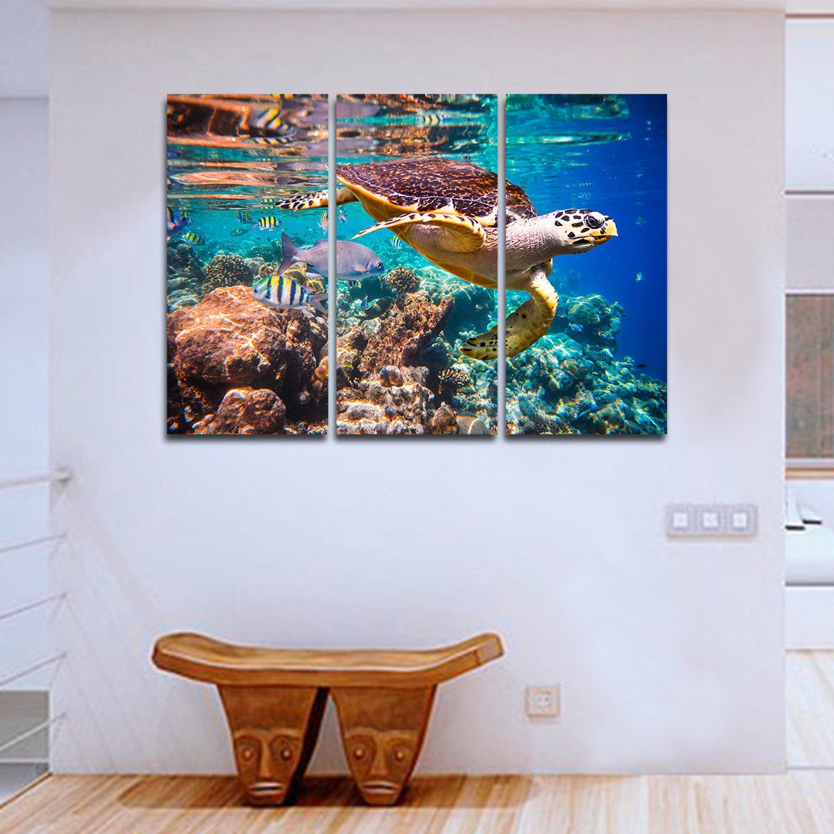 Ocean Turtle Multi Panel Canvas Wall Art